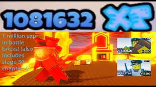 battle bricks 1 million exp Roblox [upl. by Soo]