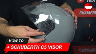 How to Change the Visor of the Schuberth C5  ChampionHelmetscom [upl. by Asylla]