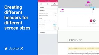 Creating different headers for different screen sizes [upl. by Eceinehs367]