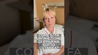 Nurse on social  Iniezioni terapia eparina sottocute [upl. by Aniteb788]