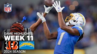 Cincinnati Bengals vs Los Angeles Chargers Game Highlights  NFL 2024 Season Week 11 [upl. by Sirenay]