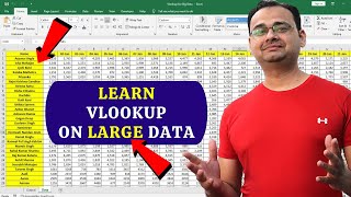 How to apply VLOOKUP on Large  Big Data in Excel Hindi [upl. by Fayre]