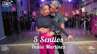 5 Sentios India Martinez Andy Rivera  Daniel y Tom Bachata Dancing [upl. by Noitsirhc]