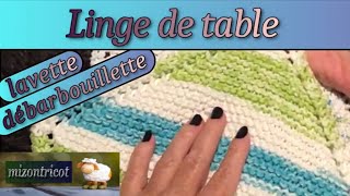 TRICOT FACILE  Linge de table point mousse en diagonale 🐑 [upl. by Rachele935]