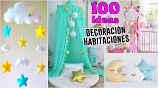 100 IDEAS PARA DECORAR LAS HABITACIONES  TE VAN A ENCANTAR  Decoración de Habitaciones [upl. by Avihs943]