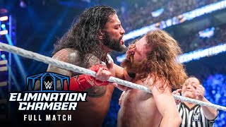 FULL MATCH — Roman Reigns vs Sami Zayn — Undisputed WWE Universal Title Elimination Chamber 2023 [upl. by Norrad]