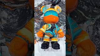 13 inch bear in orange and blue decor piggybank bearbrick gift christmasgift birthdaygift [upl. by Laurice155]