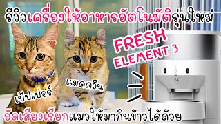 รีวิวเครื่องให้อาหารรุ่นใหม่ PetKit Fresh Element 3  อัดเสียงได้ด้วย  🌈🐯 [upl. by Ellehcirt116]