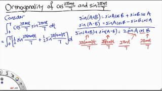 MH2801 Orthogonality Between Cosine and Sine [upl. by Eveleen]