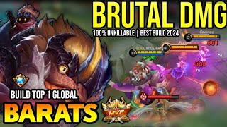 BARATS BEST BUILD 2024  BUILD TOP 1 GLOBAL BARATS GAMEPLAY  MOBILE LEGENDS✓ [upl. by Lee]