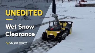 Yarbo Snow Blower vs Wet Snow Effortless Clearing on a Grand Scale [upl. by Attaymik990]