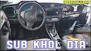 Corolla restoration  FROM BEIGE TO BLACK 🖤 KHOL TW DIA UB BUND KN KRYGA  interior game [upl. by Sivla908]