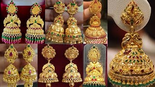 Trending Gold Jhumka Collection 2024  Latest Gold Jhumka Designs [upl. by Daphie]