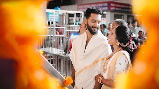 Kerala Traditional Hindu Wedding Highlights Aswathy amp Mahesh [upl. by Namzzaj]