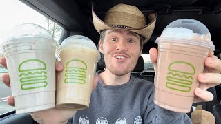 Shake Shack Winter Classic Shakes Review Coffee amp Donuts Maple Snickerdoodle Frozen Hot Cocoa [upl. by Marla]