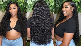 Installing A Wig Fresh Out The Box 😱  Pre Plucked HD Lace Loose Deep Wave Wig ft Wiggins Hair 🔥 [upl. by Mathur610]