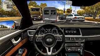 Kia Optima 2016 Taxi  City Car Driving Steering Wheel  Normal Driving [upl. by Darla]