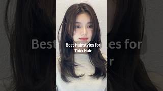 Best Hairstyles for thin hair✨️thinhair aesthetic butterflycut curtainbangs haircut [upl. by Garneau]