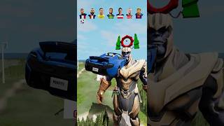 Top Popular Footballers vs Thanos Jump Challenge beamngdrive shorts simulator football ronaldo [upl. by Ethbinium]