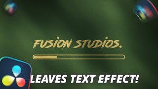 Cool Text effect in Davinci Resolve  Fusion Studios [upl. by Minardi]