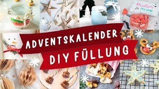 Adventskalender günstig selbst befüllen und selber machen 24 selbstgemachte DIY Ideen  TRYTRYTRY [upl. by Celestyn]