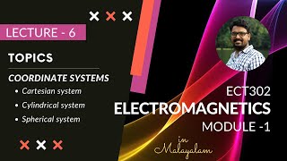 Introduction to coordinate systems  cartesian cylindrical spherical  EM  Module 1  Lecture 6 [upl. by Kin431]