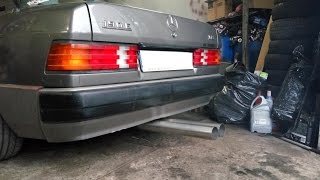 MercedesBenz W201 M102 Efi conversion first start a fullythrough exhaust system [upl. by Onfre]