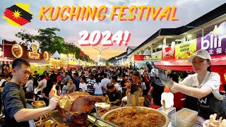 Kuching Food Festival 2024 古晋美食节  Kuching Street Food  Malaysia Street Food Night Market [upl. by Ashly95]