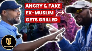 Angry amp Fake ExMuslim Gets Grilled  Hashim  Speakers Corner [upl. by Clevey]