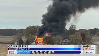 20 fire trucks respond to large Danville home fire over weekend [upl. by Irpac763]