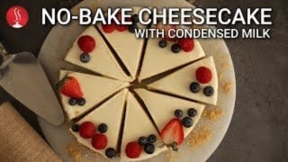 NoBake Cheesecake With Condensed Milk  Dessert with condensed milk [upl. by Navannod676]