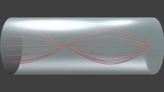 Standing wave in pipe closed at one end  3rd Harmonic [upl. by Htir]