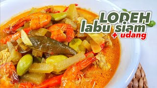 LODEH DITAMBAH UDANG SAMA PETE JADI ENYAAAK BANGET  RESEP LODEH LABU SIAM [upl. by Neenaj]