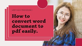 Convert Word Files To Pdf With Microsoft Word In Windows 10 In Just 3 Easy Steps pdf in ms word [upl. by Dranrev]