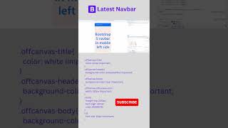 Latest Bootstrap Navbar coding css javascript viral [upl. by Keelby255]