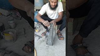 Auto tubeless tyre repairauto car tyre tires tubeless shortsrajutyreripiarig120 [upl. by Keram171]