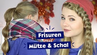 Frisuren mit Mütze amp Schal I DominoKati [upl. by Orelle]