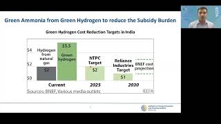 Green Ammonia Low hanging fruit in the Green Hydrogen Economy India [upl. by Simon]