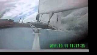 Yachting World Diamond sailing up wind in 30  40 Knots [upl. by Natalee54]