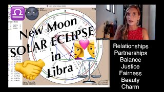 New Moon Solar Eclipse in Libra🌚♎️10224👩‍❤️‍👨Relationships Justice⚖️Body Parts💎Gemstones amp More [upl. by Leno609]