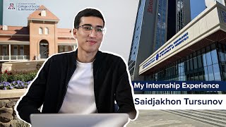 My summer internship experience with Saidjakhon Tursunov [upl. by Norra]