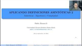 Aplicando Definiciones 2 Asintóticas  Algoritmos y Complejidad [upl. by Ardet988]