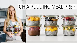 MEAL PREP CHIA PUDDING  freeze it for weeks  healthy breakfast ideas [upl. by Mannie]