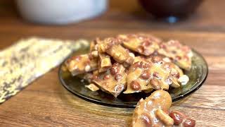 The Easiest PEANUT BRITTLE Microwave Recipe [upl. by Gilburt]