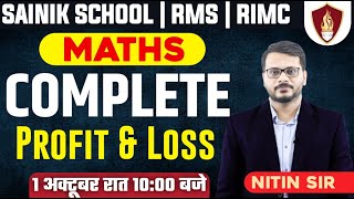 Rimc Coaching December 2022  RIMC Maths  Profit amp Loss Class  By Nitin Sir [upl. by Aiket441]