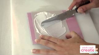 How to stencil with royal icing  Cake Craft Made Easy [upl. by Zetnahs]