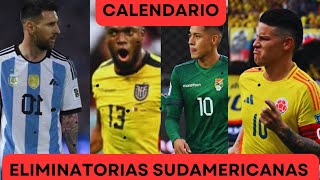 CALENDARIO de las eliminatorias sudamericanas RUMBO AL MUNDIAL 2026  JORNADA 9 [upl. by Midian]