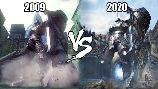 Demons Souls Tower Knight Side by Side Comparison 2009 vs 2020 [upl. by Anaitsirk299]