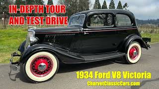 TOUR AND TEST DRIVE 1934 Ford V8 Victoria Charvet Classic Cars [upl. by Almita147]