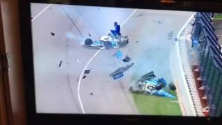 Scott Dixon Indy 500 Crash [upl. by Gnuhp]